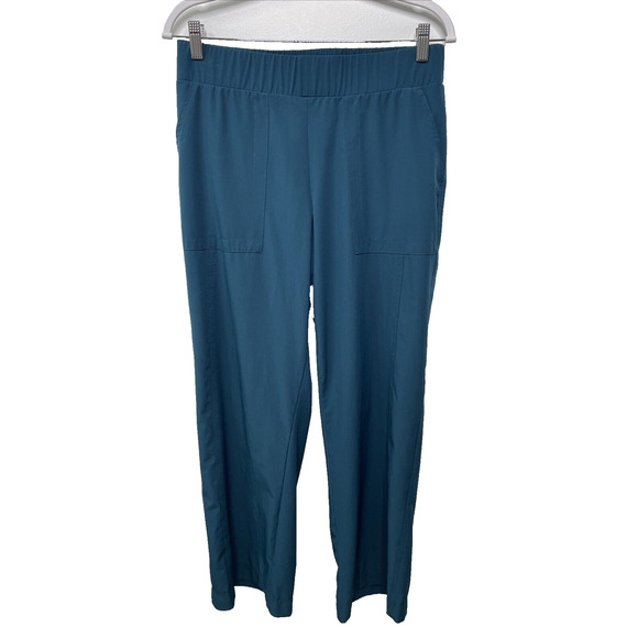 ZeroXposur Hiking Pants Blue Lightweight Pull On Wide Leg Gorpcore Womens Large - Picture 1 of 9
